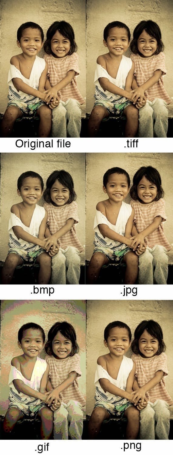 مقارنة بين أهم صيغ و إمتدادات الصور ( TIFF ,JPG, GIF, PNG ) و الفرق بينها