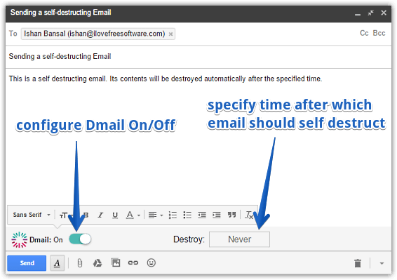 طريقة حذف و تدمير رسائل البريد الإلكتروني ذاتياً بعد إرسالها 8
