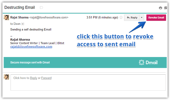 طريقة حذف و تدمير رسائل البريد الإلكتروني ذاتياً بعد إرسالها 10