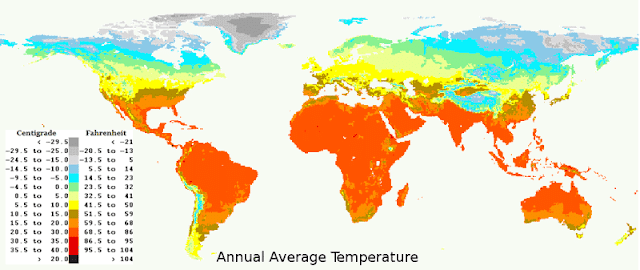 المعدل السنوي لارتفاع درجات الحرارة في المنطقة العالم