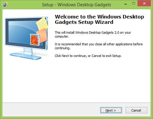 استرجع أدوات سطح المكتب Desktop Gadgets في ويندوز 10 30